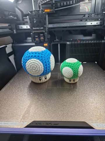 Accesorio para impresora 3D: Crochet-Style Super Mario Mushroom NO AMS REQUIRED — vista de referencia 2