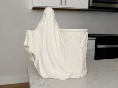Gothic Ghost Makeup Brush Holder/ Vase