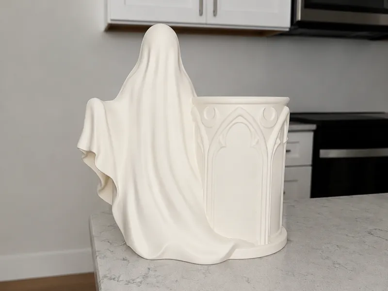 Gothic Ghost Makeup Brush Holder/ Vase