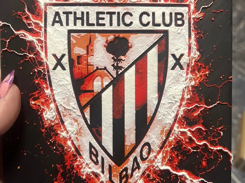Escudo Athletico Bilbao en llamas version grande