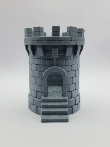 Accesorio para filamento: Simple Castle Tower Model — vista de referencia 3