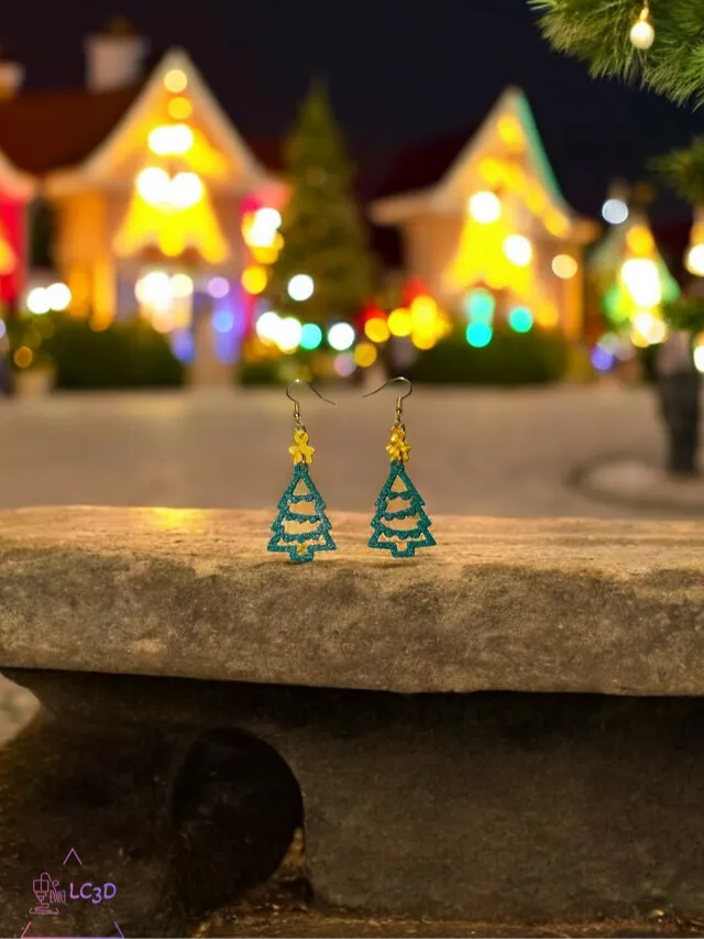 Cute Christmas tree earrings