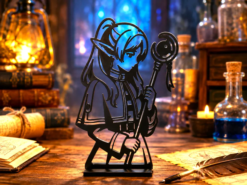 Modelo para impresión 3D: Elf Mage Frieren Desk Decoration. Referencia del modelo original.