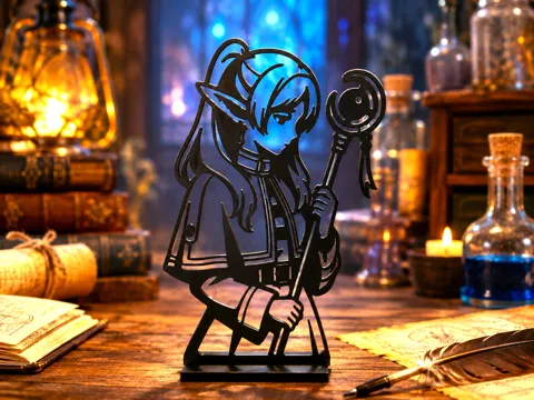 Modelo para impresión 3D: Elf Mage Frieren Desk Decoration — referencia de MakerWorld