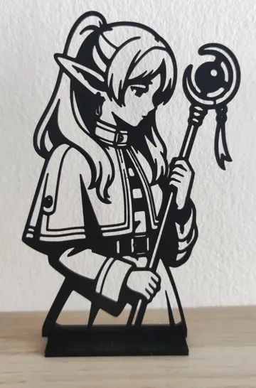 Modelo para impresión 3D: Elf Mage Frieren Desk Decoration — vista de referencia 3