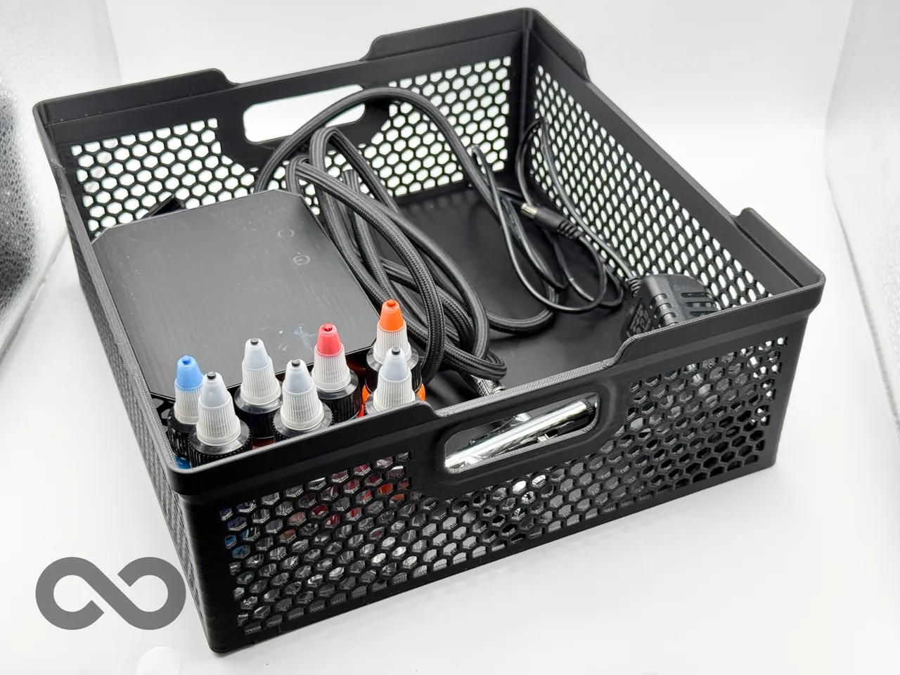 230x230mm Square Stacking basket with Handles view 2