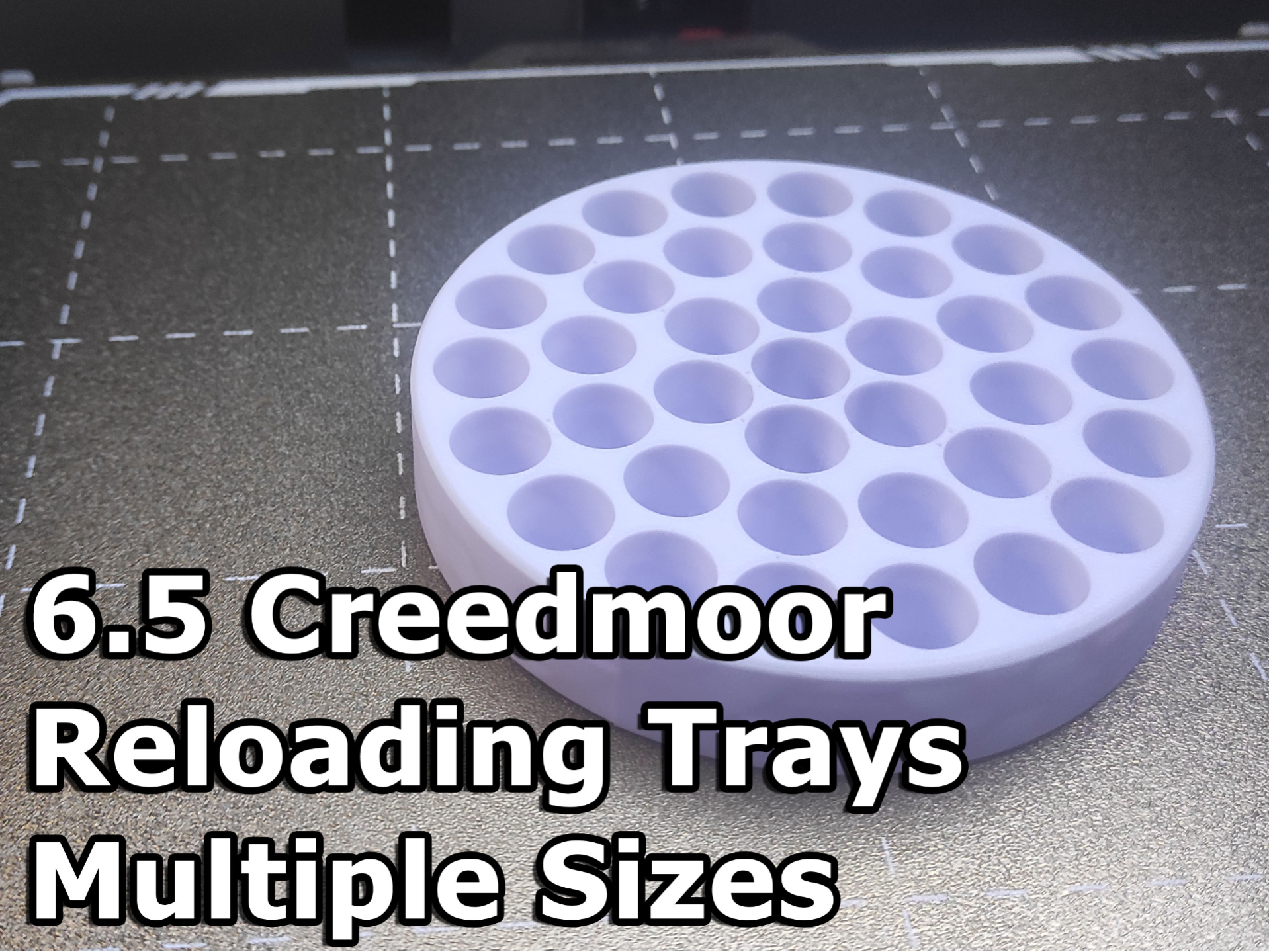 6.5 Creedmoor Round Reloading Ammo Blocks/Trays