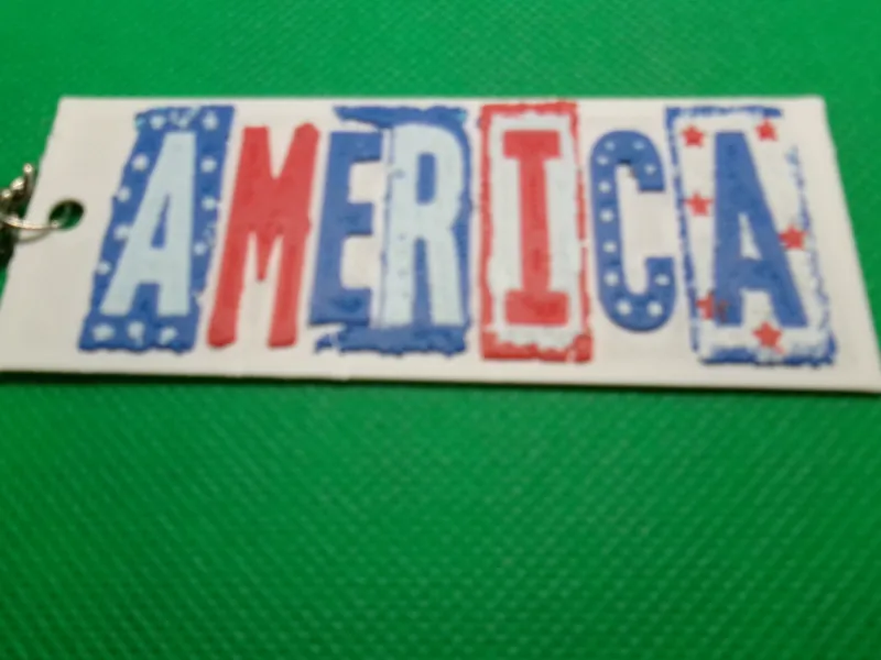 AMERICA earrings and keychains
