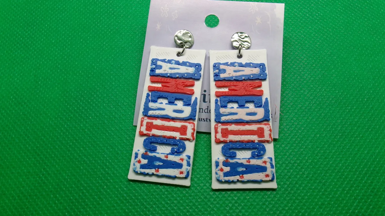 AMERICA earrings and keychains view 4