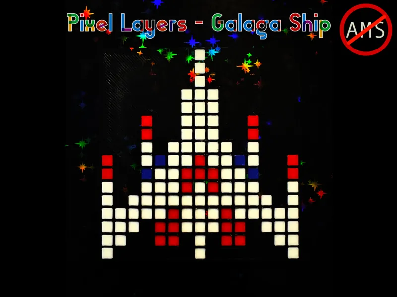 Pixel Layers - Galaga Ship