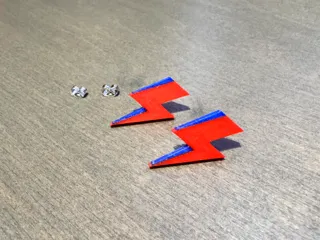 David Bowie Style Lightning Earrings