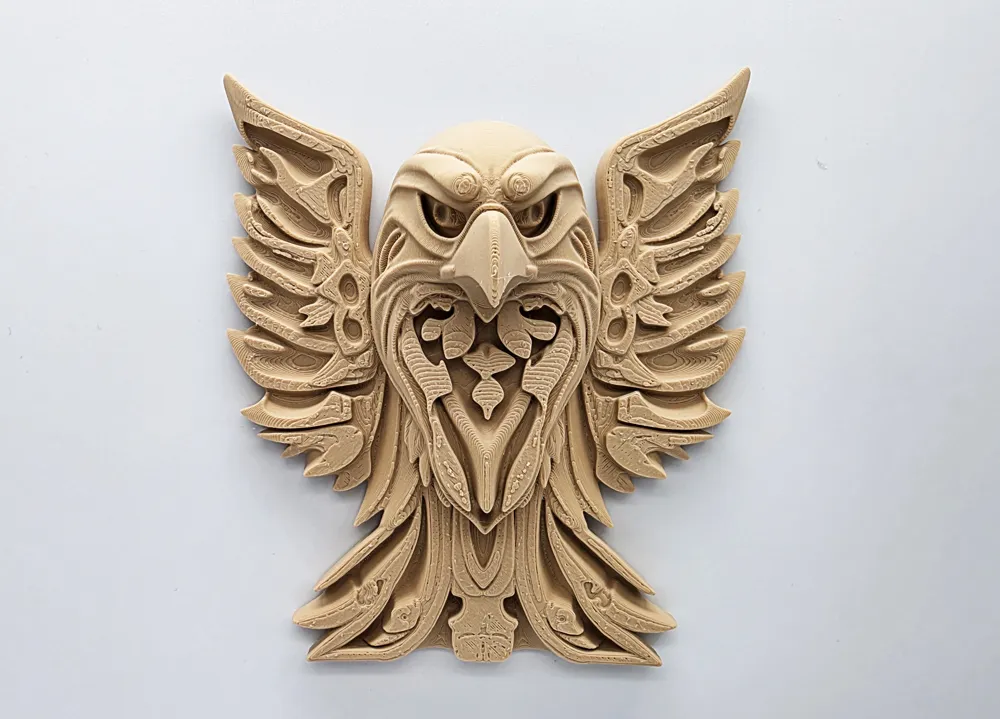 Wood Carved Eagle Wall Art - No Supports by Triple G Workshop ...