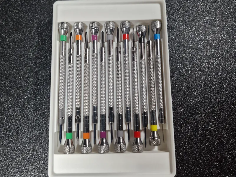 13 Piece Watch Screwdriver Set Holder Gridfinity