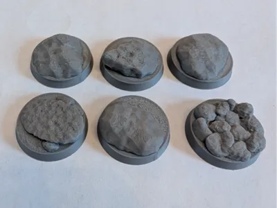 25mm Rock Bases for DnD/Wargames