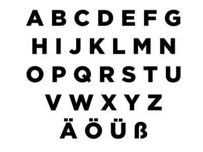 Capital German Alphabet