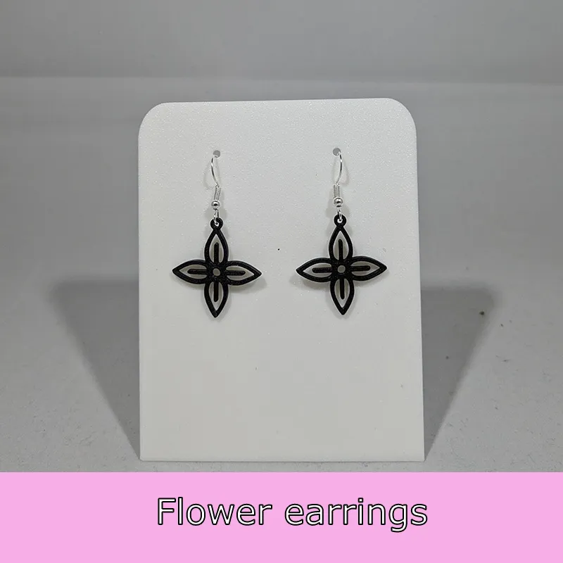 Flower earrings view 2