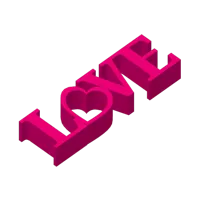 Mot 'Love' en art linéaire — photo 3
