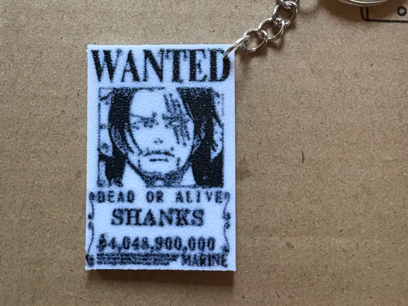 LLAVERO ONE PIECE WANTED SHANKS