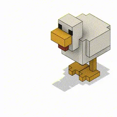 Minecraft Chicken prop 2 sizes + hat view 4