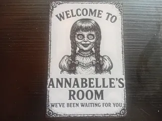 Annabelle Bedroom Door Sign