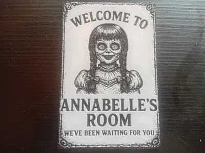 Annabelle Bedroom Door Sign