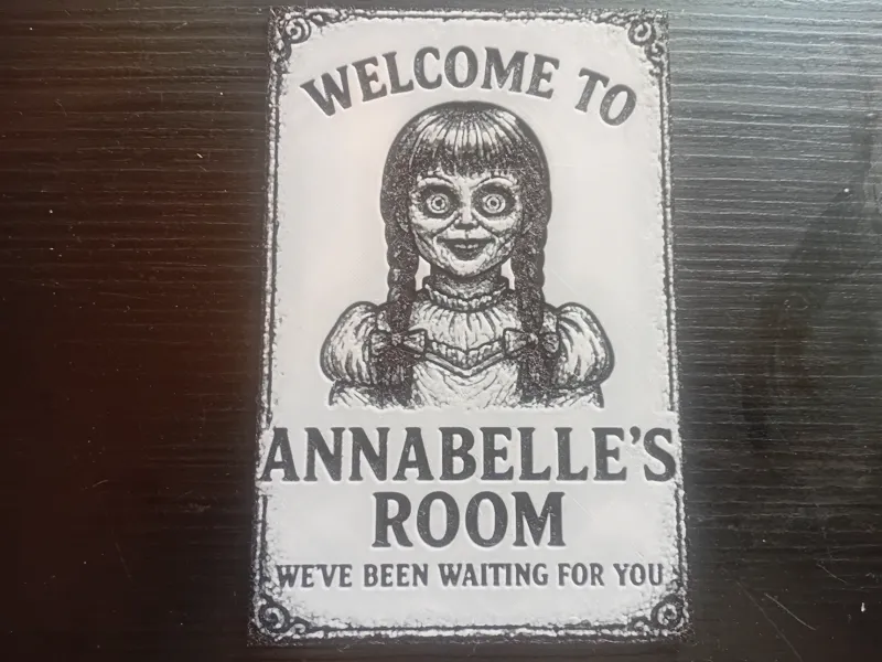 Annabelle Bedroom Door Sign