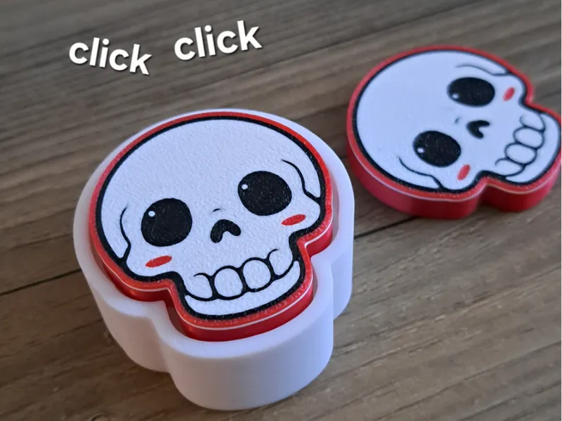 Cool Halloween skull fidget clicker toy