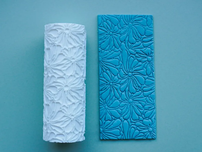 Floral Pattern Polymer Clay Texture Roller