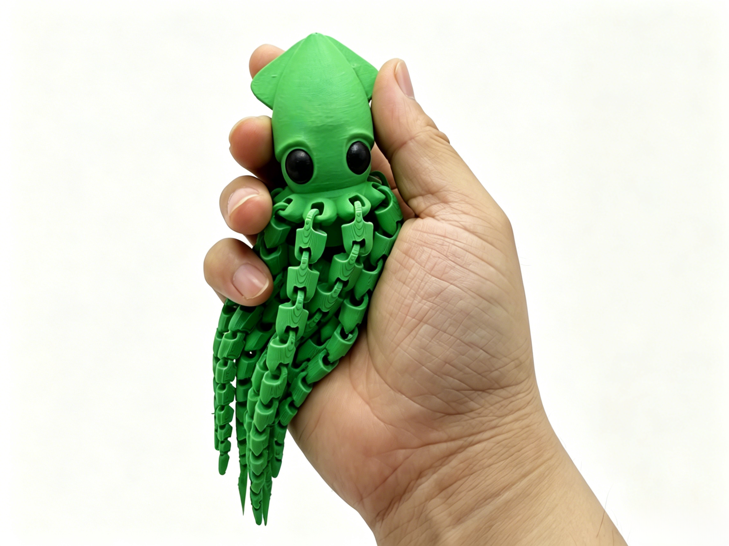 Miniatura 2 do modelo 3D 鱿鱼加长版-触手可动小玩具