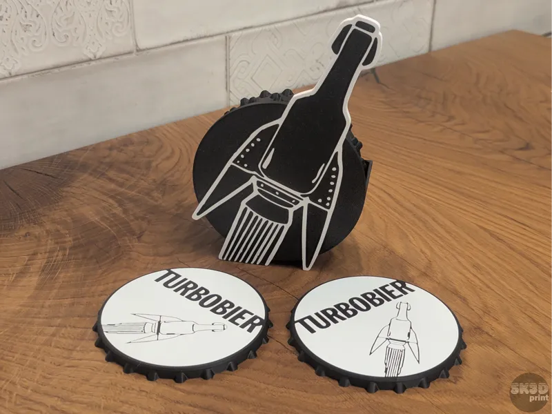 TURBOBIER coasters and holder