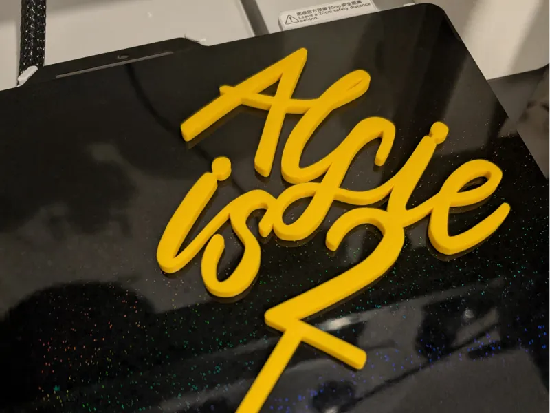Alfie is 2 Cake topper decoration