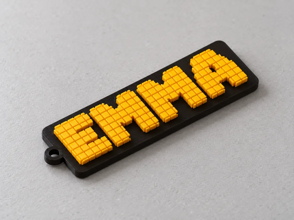 Pixel Tag - Customizable - Free 3D Print Model - MakerWorld
