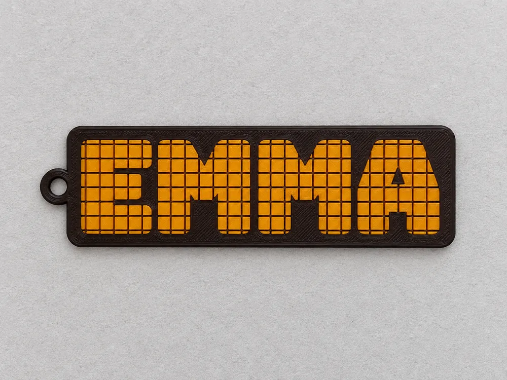 Pixel Tag - Customizable - Free 3D Print Model - MakerWorld