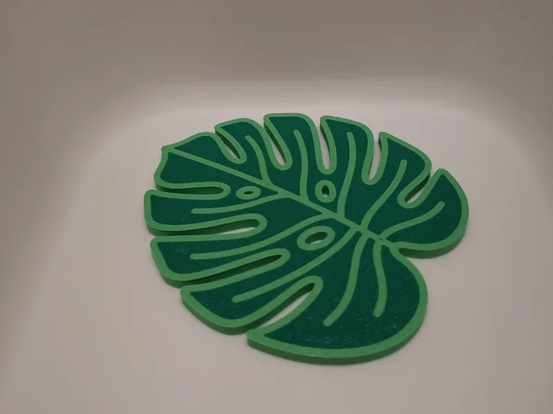 Monstera Leaf Coaster | Modern 3D Home Decor