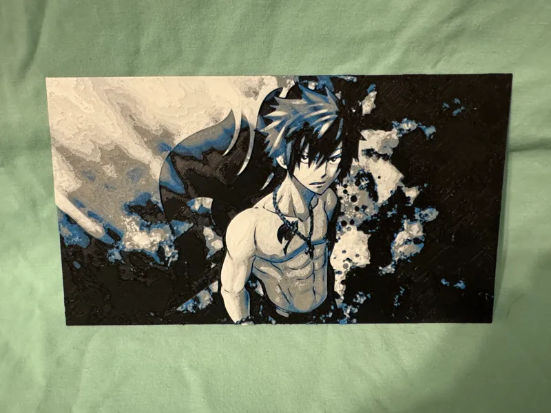Gray from Fairy Tail 3D printed Hueforge