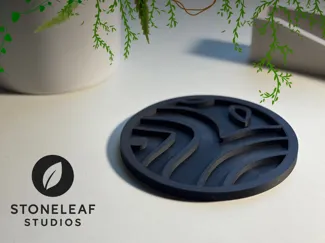 Minimalist Topographic Coaster