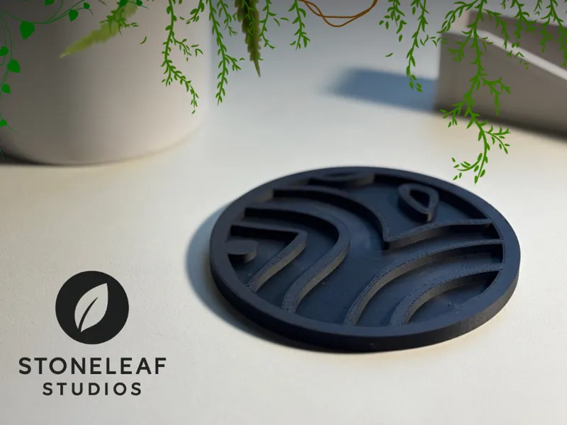 Minimalist Topographic Coaster