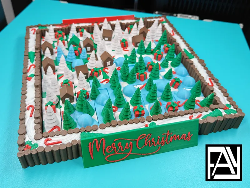 Christmas puzzle and cathedral game