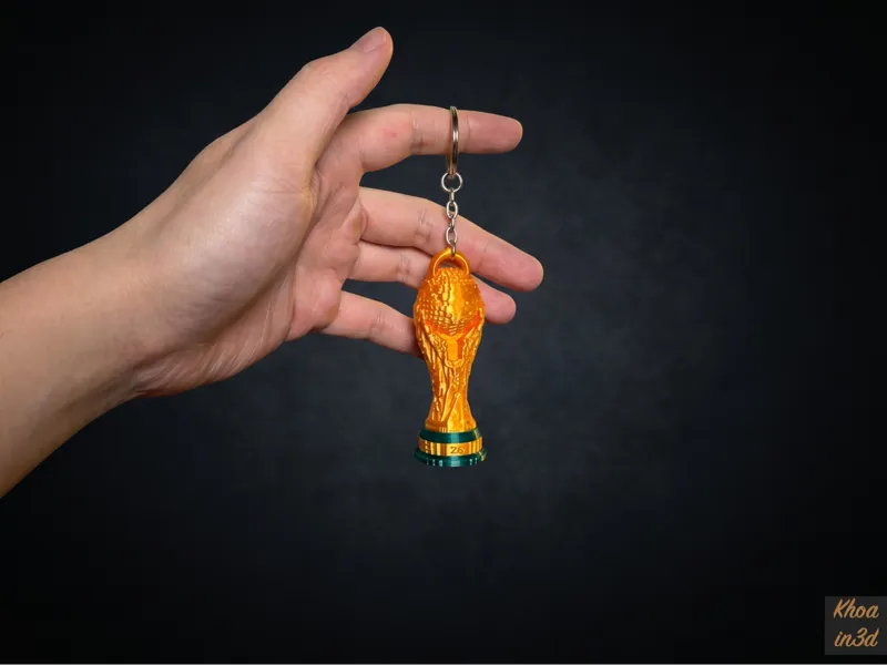 World Cup Pixel Trophy Keychain