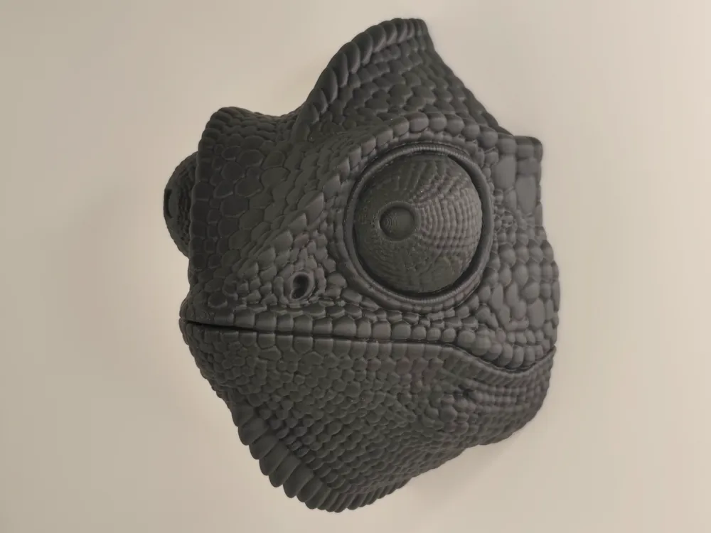 Figura decorativa: Detailed Chameleon Head Wall Art Sculpture. Referencia del modelo original.