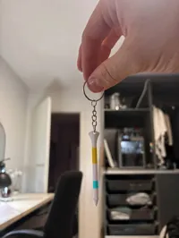 Golf Tee Keychain with Color