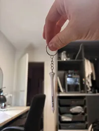 Golf Tee Keychain with Text