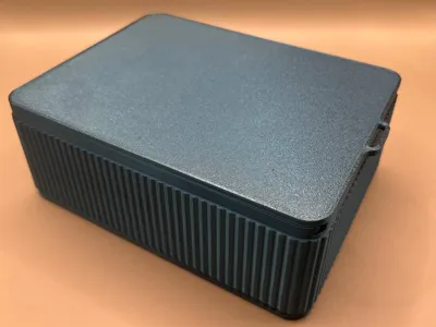 Sliding Lid Storage Box – Organizer Ribbed Design