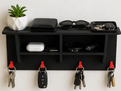Wall Key Holder – Key Holder with Storage Compartment