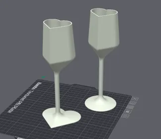 Heart-shaped Champagne Glass/Flute