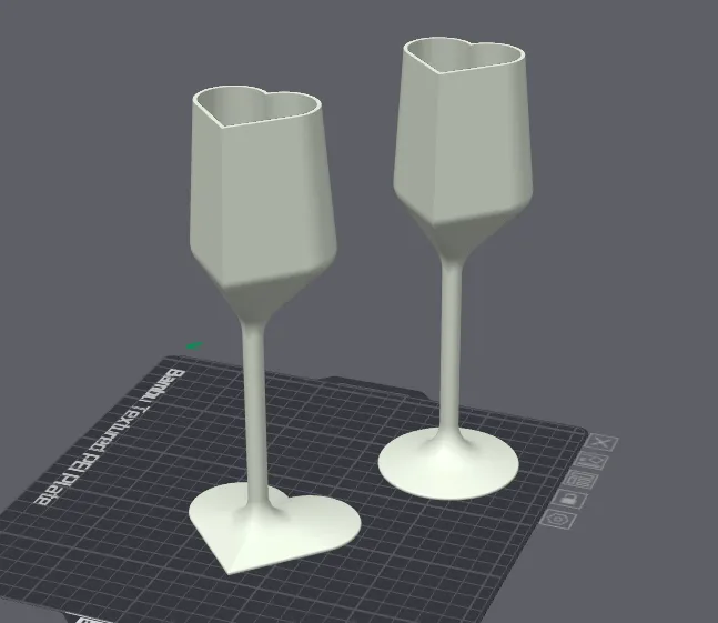 Heart-shaped Champagne Glass/Flute