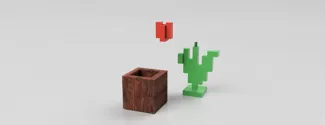【No glue】Minecraft Tulip Pot