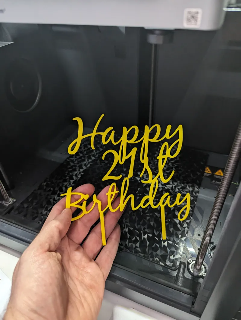 Happy 21st Birthday Cake Topper