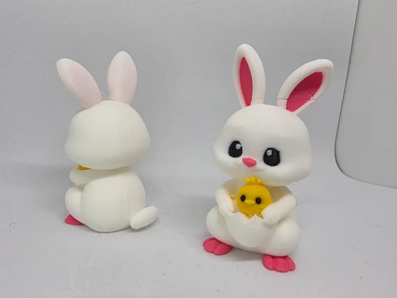 Easter bunny with chick