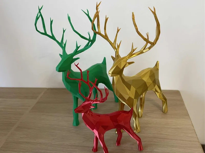 Low Poly Christmas Deer